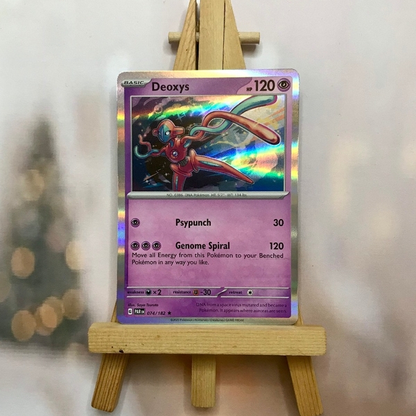 Thẻ hình Pokemon Deoxys 074/182 - Lá bài Scarlet & Violet: Paradox Rift Holo Rare Reverse Holo tiếng Anh chính hãng ảnh 4
