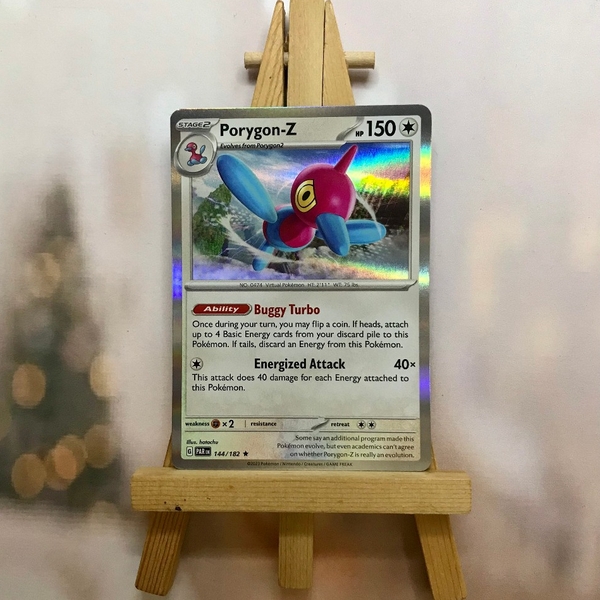 Thẻ hình Pokemon Porygon-Z 144/182 - Lá bài lẻ Paradox Rift Holo Rare Reverse Holo tiếng Anh chính hãng ảnh 4