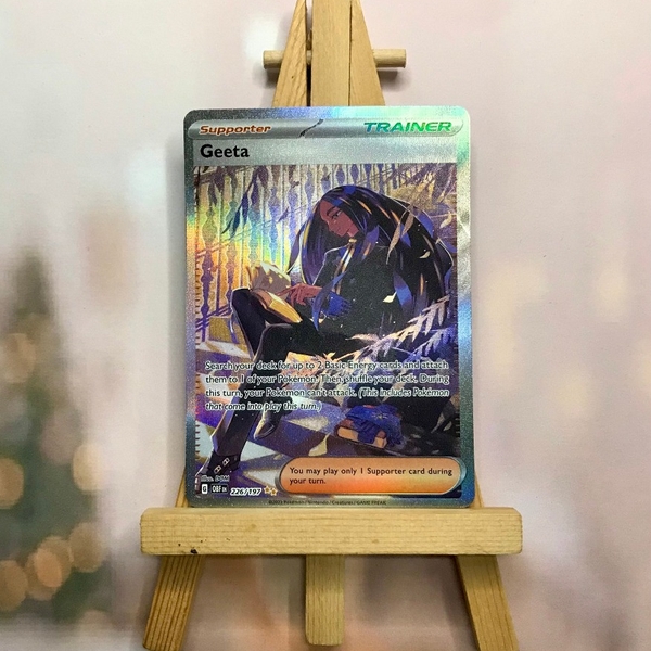 Thẻ hình Pokemon Geeta 226/197 - Lá bài lẻ Obsidian Flames Special Illustration Rare tiếng Anh chính hãng ảnh 2