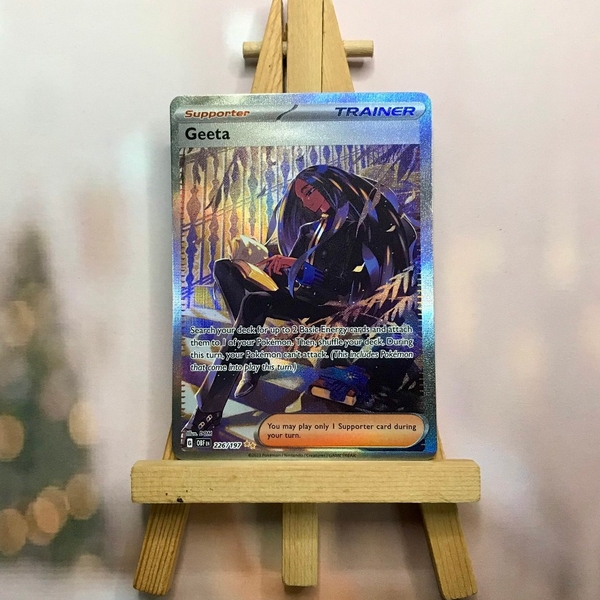 Thẻ hình Pokemon Geeta 226/197 - Lá bài lẻ Obsidian Flames Special Illustration Rare tiếng Anh chính hãng ảnh 3