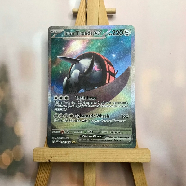 Thẻ hình Pokemon Iron Treads Ex 248/198 - Lá bài lẻ Scarlet & Violet Base Set Special Illustration Rare tiếng Anh chính hãng ảnh 2