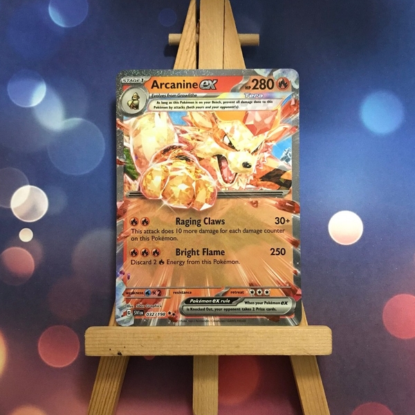 Thẻ hình Pokemon Arcanine ex 032/198 - Lá bài Scarlet & Violet Base Set Ultra Rare tiếng Anh chính hãng ảnh 4