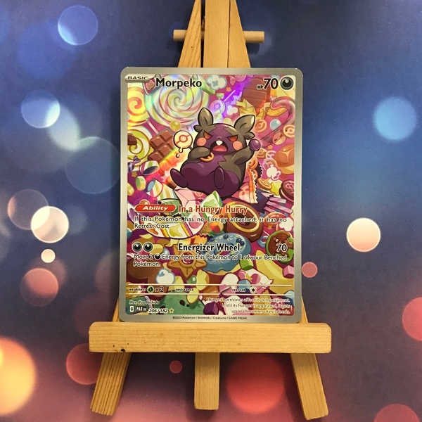 Thẻ hình Pokemon Morpeko 206/182 - Lá bài lẻ Paradox Rift Illustration Rare tiếng Anh chính hãng ảnh 4