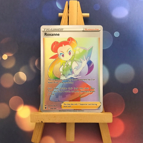 Thẻ hình Pokemon Roxanne 206/189 - Lá bài lẻ Hyper Rare tiếng Anh chính hãng ảnh 2