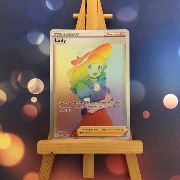 Thẻ hình Pokemon Lady 208/196 - Lá bài lẻ Lost Origin Hyper Rare tiếng Anh chính hãng ảnh 2