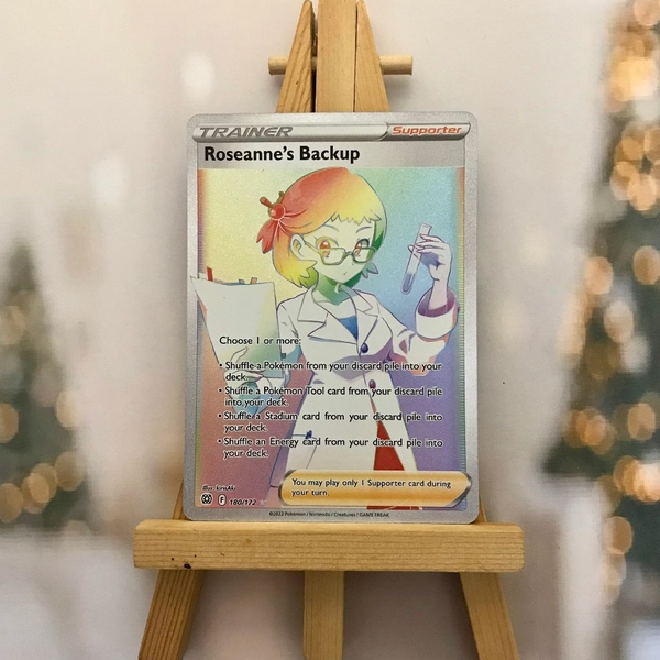 Thẻ hình Pokemon Roseanne's Backup 180/172 - Lá bài lẻ Hyper Rare tiếng Anh chính hãng