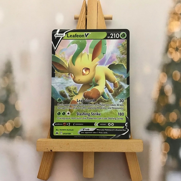 Thẻ hình Pokemon Leafeon V 013/159 - Lá bài lẻ Crown Zenith Ultra Rare tiếng Anh chính hãng