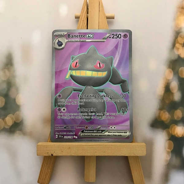 Thẻ hình Pokemon Banette ex 229/198 - Lá bài lẻ Scarlet & Violet Base Set Full Art Secret Rare tiếng Anh chính hãng