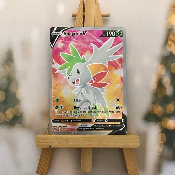 Thẻ hình Pokemon Shaymin V 152/172 - Lá bài lẻ Full Art Ultra Rare tiếng Anh chính hãng