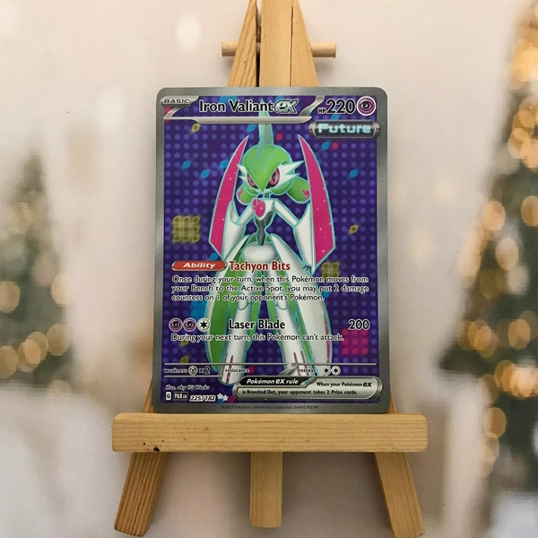 Thẻ hình Pokemon Iron Valiant ex 225/182 - Lá bài lẻ Paradox Rift Full Art Secret Rare tiếng Anh chính hãng