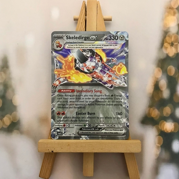 Thẻ hình Pokemon Skeledirge ex 137/182 - Lá bài Scarlet & Violet: Paradox Rift Ultra Rare tiếng Anh chính hãng ảnh 2
