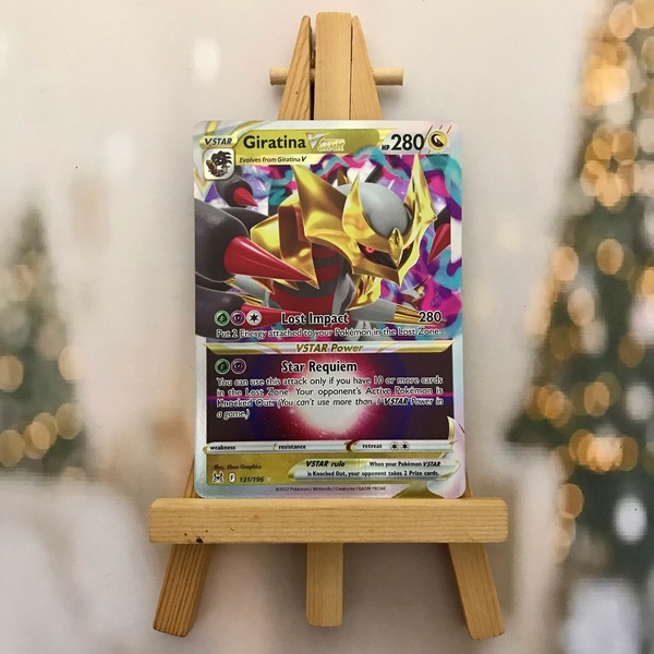Thẻ hình Pokemon Giratina VSTAR 131/196 - Lá bài lẻ Lost Origin Ultra Rare tiếng Anh chính hãng ảnh 2