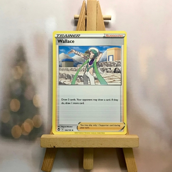 Thẻ hình Pokemon Wallace 166/195 - Lá bài Silver Tempest Uncommon Reverse Holo tiếng Anh chính hãng ảnh 2