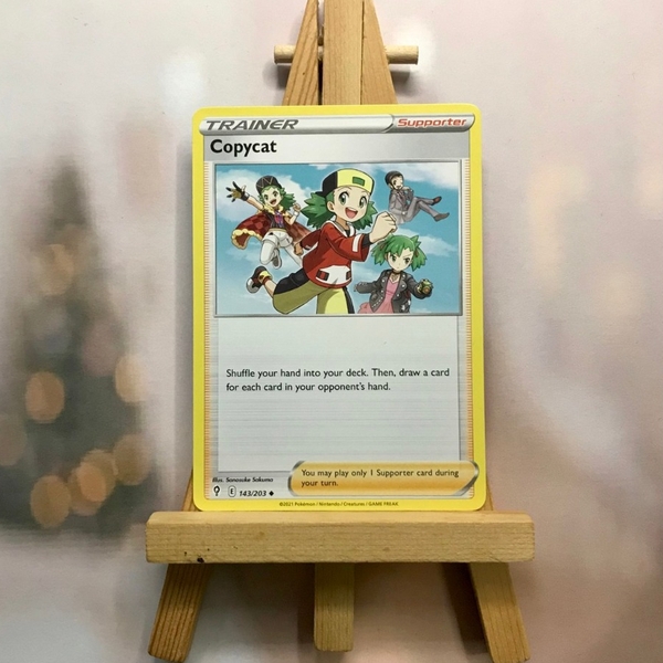 Thẻ hình Pokemon Copycat 143/203 - Lá bài lẻ Uncommon tiếng Anh chính hãng ảnh 3