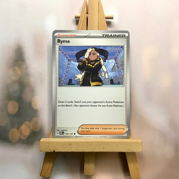 Thẻ hình Pokemon Ryme 194/197 - Lá bài Scarlet & Violet: Obsidian Flames Common Reverse Holo tiếng Anh chính hãng