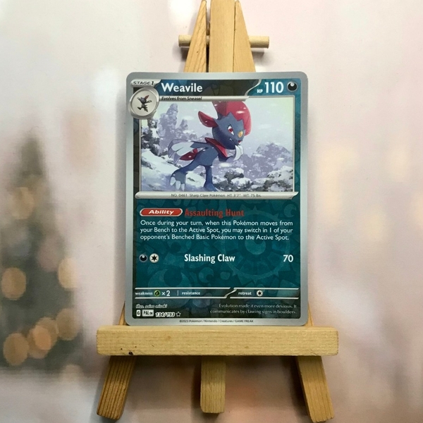 Thẻ hình Pokemon Weavile 134/193 - Lá bài lẻ Paldea Evolved Holo Rare Reverse Holo tiếng Anh chính hãng ảnh 2