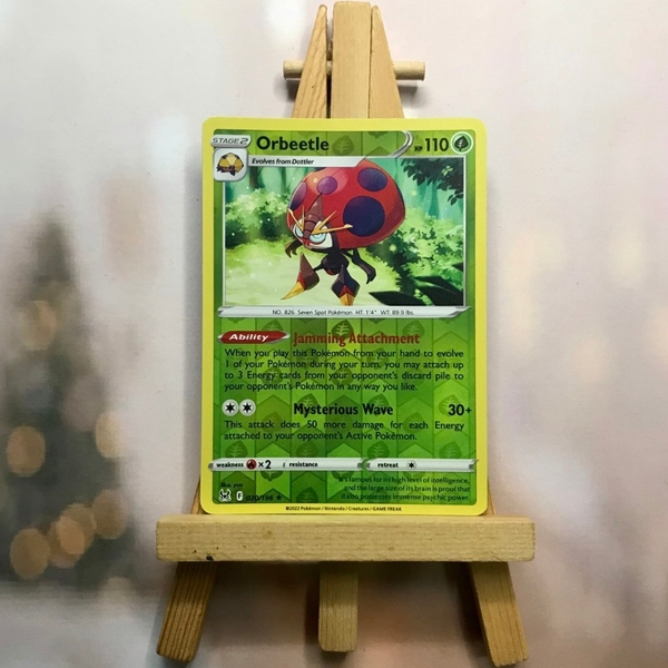Thẻ hình Pokemon Orbeetle 020/196 - Lá bài lẻ Sword & Shield: Lost Origin Reverse Holo tiếng Anh chính hãng ảnh 2