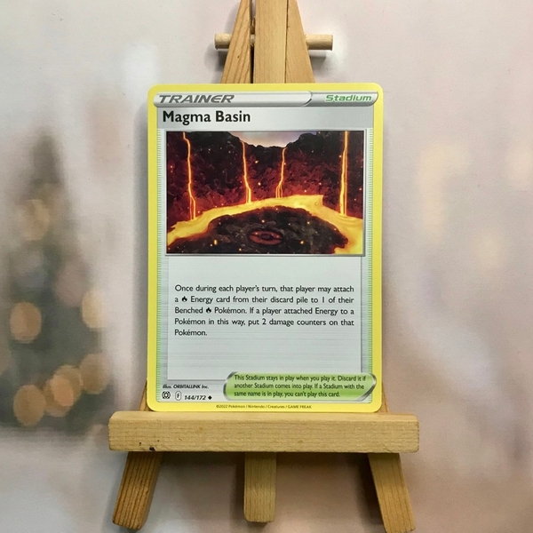 Thẻ hình Pokemon Magma Basin 144/172 - Lá bài Sword & Shield: Brilliant Stars Uncommon Reverse Holo tiếng Anh ảnh 3