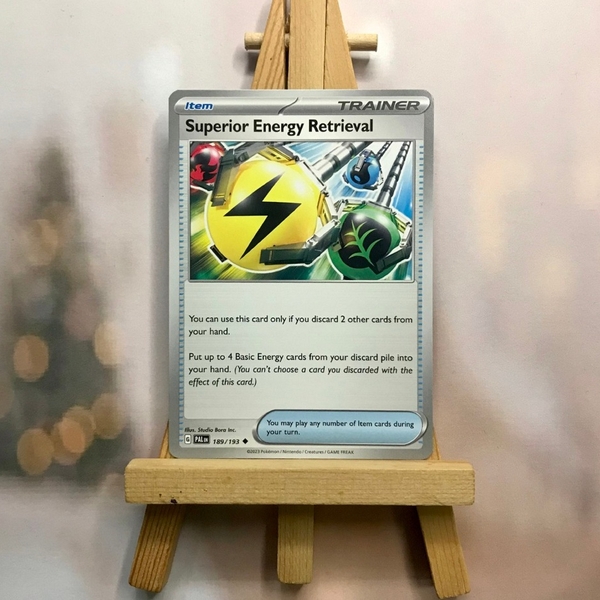 Thẻ hình Pokemon Superior Energy Retrieval 189/193 - Lá bài lẻ SVE Paldea Evoled Uncommon Reverse Holo tiếng Anh ảnh 5