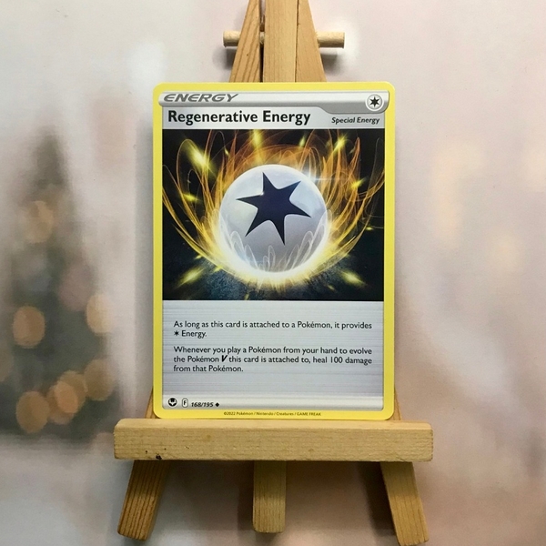 Thẻ Pokemon Regenerative Energy 168/195 - Lá bài Silver Tempest Uncommon Reverse Holo tiếng Anh chính hãng