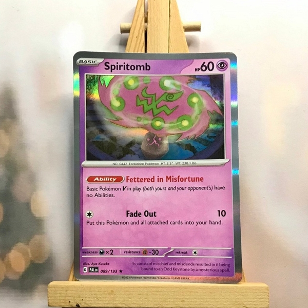Thẻ hình Pokemon Spiritomb 089/193 - Lá bài Scarlet&Violet Paldea Evolved Holo Rare Reverse Holo tiếng Anh chính hãng ảnh 3