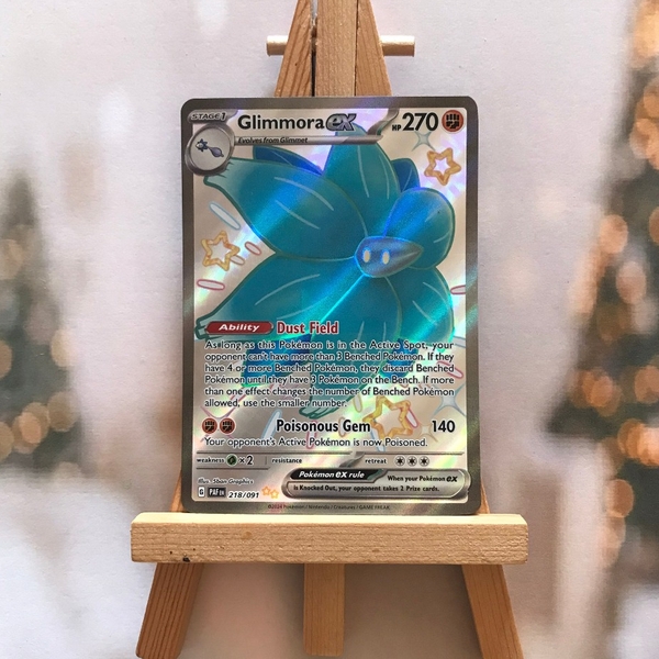 Thẻ hình Pokemon Glimmora ex 218/091 - Lá bài lẻ Paldean Fates Shiny Ultra Rare tiếng Anh chính hãng