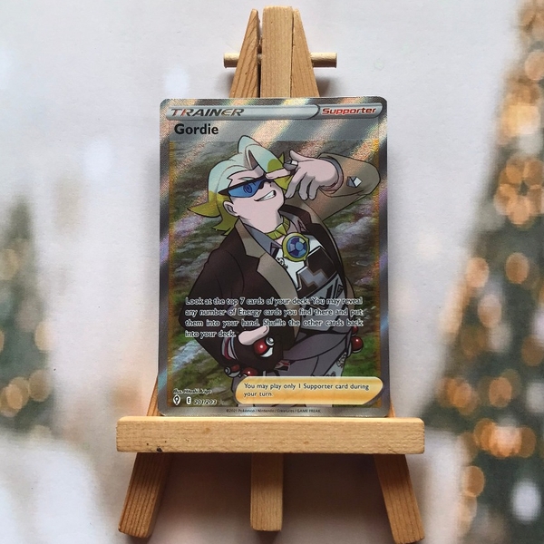 Thẻ hình Pokemon Gordie 201/203 - Lá bài lẻ Full Art Ultra Rare tiếng Anh chính hãng