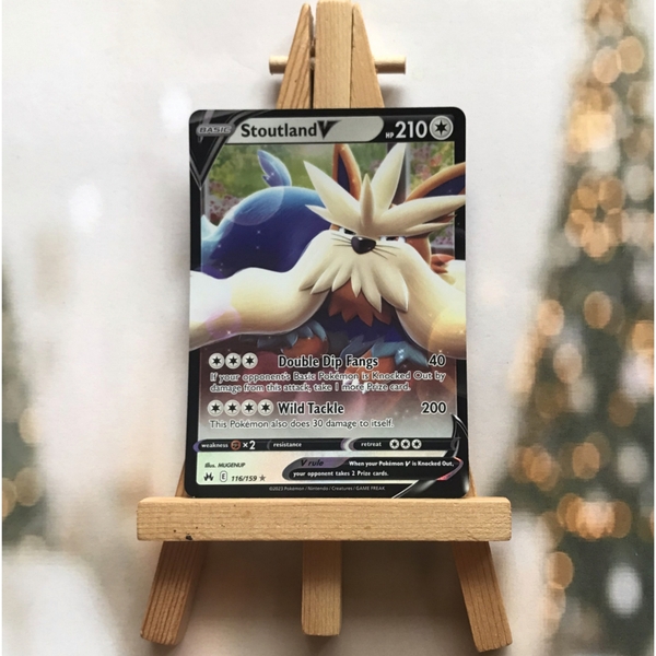 Thẻ hình Pokemon Stoutland V 116/159 - Lá bài lẻ Crown Zenith Ultra Rare tiếng Anh chính hãng
