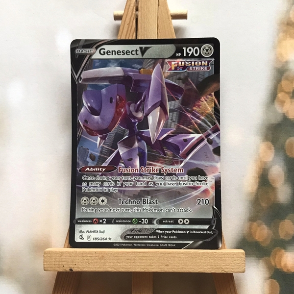 Thẻ hình Pokemon Genesect V 185/264 - Lá bài Fusion Strike Ultra Rare tiếng Anh chính hãng ảnh 2