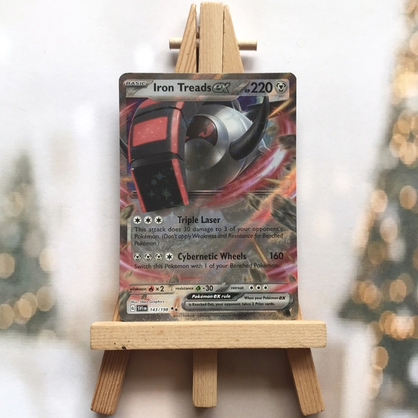 Thẻ hình Pokemon Iron Treads ex 143/198 - Lá bài Scarlet & Violet Base Set Ultra Rare tiếng Anh chính hãng ảnh 2