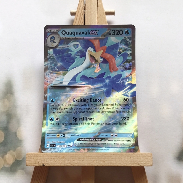 Thẻ hình Pokemon Quaquaval ex 052/193 - Lá bài Scarlet & Violet: Paldea Evolved Ultra Rare tiếng Anh chính hãng ảnh 3