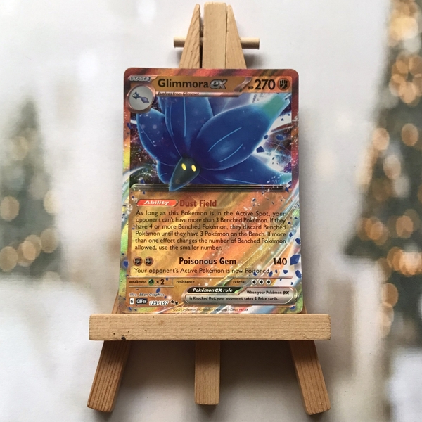 Thẻ hình Pokemon Glimmora ex 123/197 - Lá bài Scarlet & Violet: Obsidian Flames Ultra Rare tiếng Anh chính hãng ảnh 2