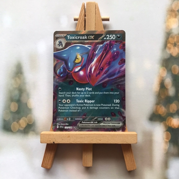 Thẻ hình Pokemon Toxicroak ex 131/198 - Lá bài Scarlet & Violet Base Set Ultra Rare tiếng Anh chính hãng ảnh 2