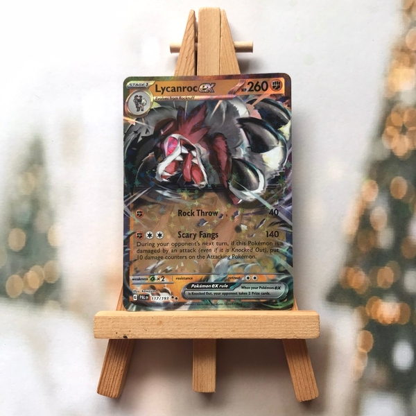 Thẻ hình Pokemon Lycanroc ex 117/193 - Lá bài Paldea Evolved Ultra Rare tiếng Anh chính hãng ảnh 2