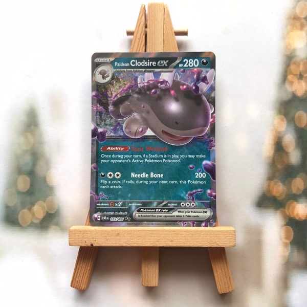 Thẻ hình Pokemon Paldean Clodsire ex 059/091 - Lá bài Paldean Fates Ultra Rare tiếng Anh chính hãng