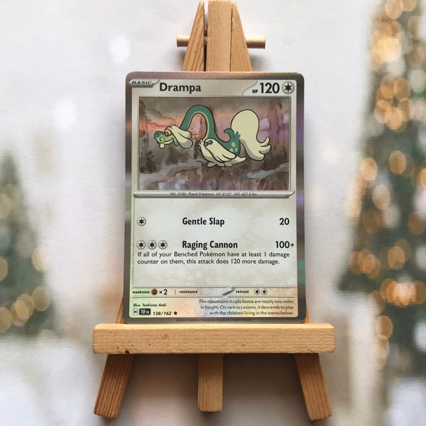 Thẻ hình Pokemon Drampa 138/162 - Lá bài lẻ Scarlet Violet Temporal Forces Holo Rare Reverse Holo tiếng Anh ảnh 2