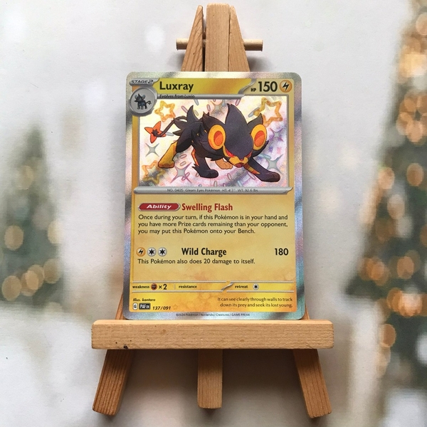 Thẻ hình Pokemon Luxray 137/091 - Lá bài lẻ Paldean Fates Shiny Rare tiếng Anh chính hãng