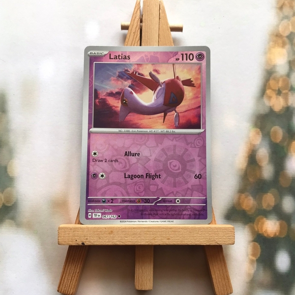 Thẻ hình Pokemon Latias 067/162 - Lá bài lẻ Scarlet & Violet: Temporal Forces Uncommon Reverse Holo tiếng Anh chính hãng
