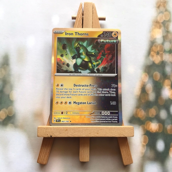 Thẻ hình Pokemon Iron Thorns 062/162 - Lá bài lẻ Temporal Forces Holo Rare Reverse Holo tiếng Anh chính hãng ảnh 3