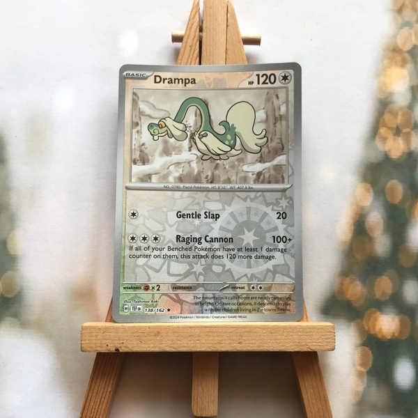Thẻ hình Pokemon Drampa 138/162 - Lá bài lẻ Scarlet Violet Temporal Forces Holo Rare Reverse Holo tiếng Anh