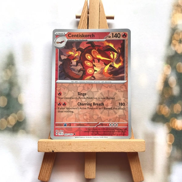 Thẻ hình Pokemon Centiskorch 037/162 - Lá bài lẻ Temporal Forces Uncommon Reverse Holo tiếng Anh chính hãng
