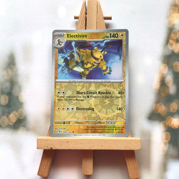 Thẻ hình Pokemon Electivire 054/162 - Lá bài lẻ Temporal Forces Uncommon Reverse Holo tiếng Anh chính hãng