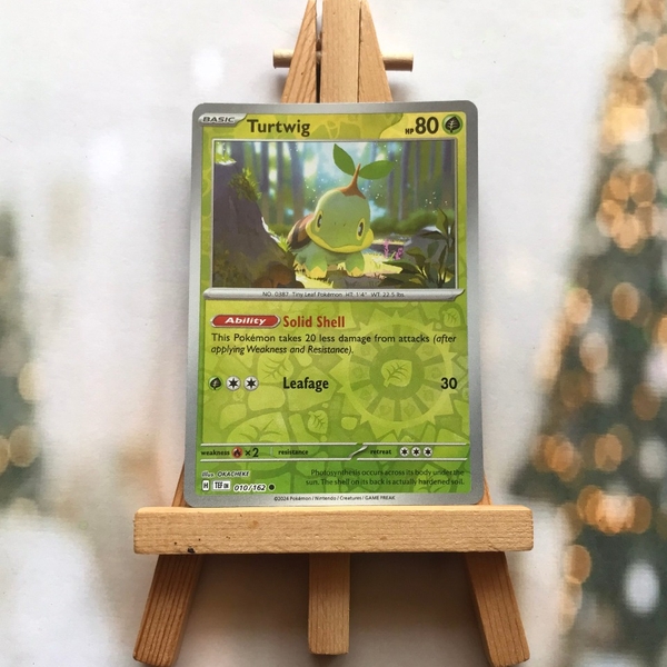 Thẻ hình Pokemon Turtwig 010/162 - Lá bài lẻ Temporal Forces Common Reverse Holo tiếng Anh chính hãng