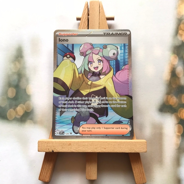 Thẻ hình Pokemon Iono SVP124 - Lá bài lẻ Full Art Holo Promo tiếng Anh chính hãng