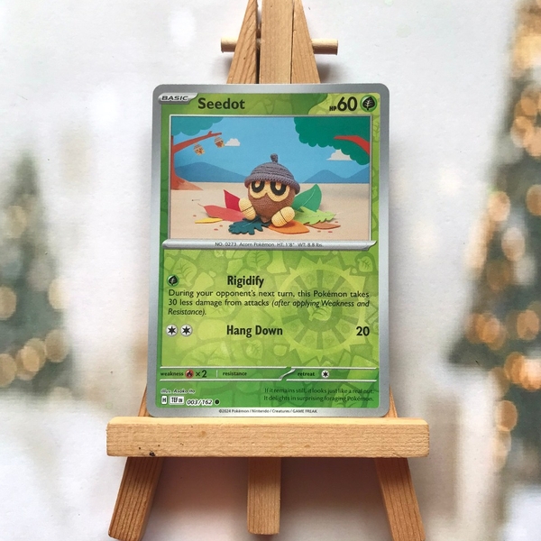 Thẻ hình Pokemon Seedot 003/162 - Lá bài lẻ Temporal Forces Common Reverse Holo tiếng Anh chính hãng