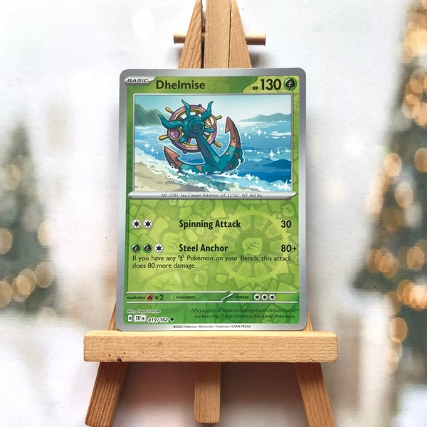 Thẻ hình Pokemon Dhelmise 019/162 - Lá bài lẻ Temporal Forces Uncommon Reverse Holo tiếng Anh chính hãng