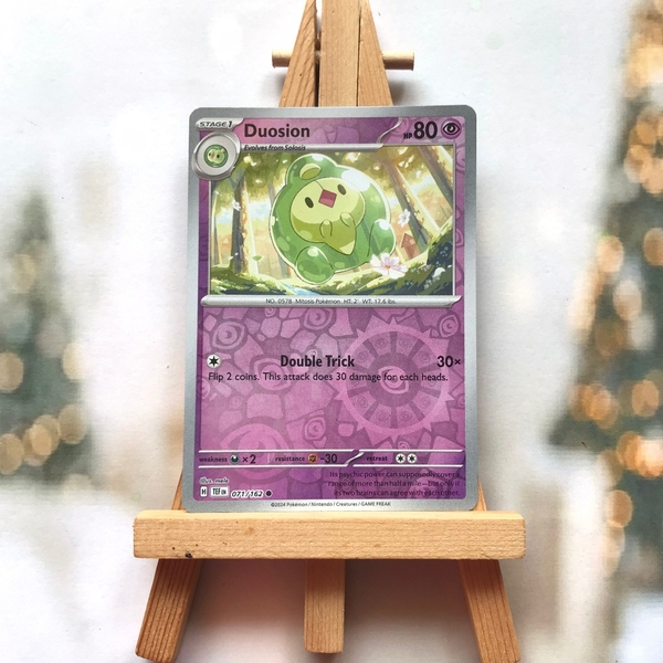 Thẻ hình Pokemon Duosion 071/162 - Lá bài lẻ Temporal Forces Common Reverse Holo tiếng Anh chính hãng