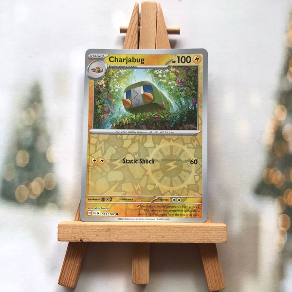 Thẻ hình Pokemon Charjabug 055/162 - Lá bài lẻ Temporal Forces Common Reverse Holo tiếng Anh chính hãng