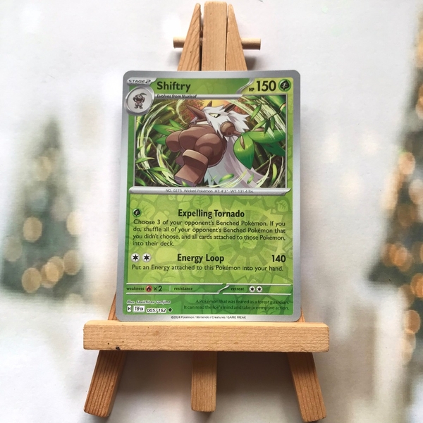 Thẻ hình Pokemon Shiftry 005/162 - Lá bài lẻ Temporal Forces Uncommon Reverse Holo tiếng Anh chính hãng