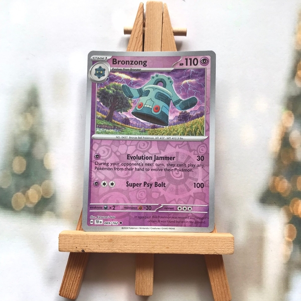 Thẻ hình Pokemon Bronzong 069/162 - Lá bài lẻ Temporal Forces Uncommon Reverse Holo tiếng Anh chính hãng